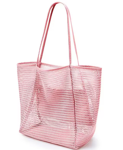 Mesh Tote Bag - Pink