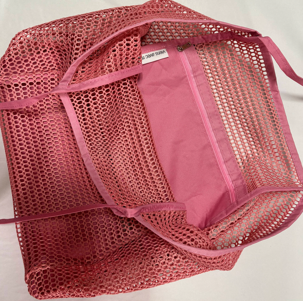 Mesh Tote Bag - Pink