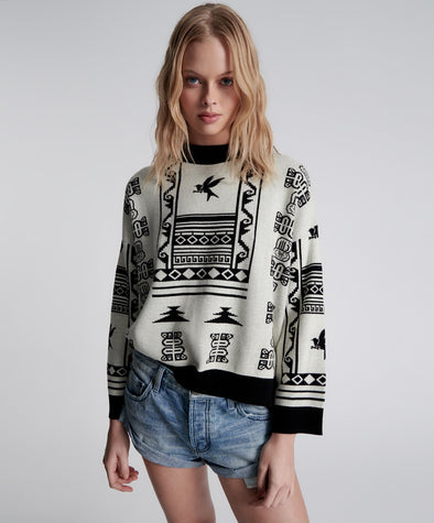 Aztec Bird Roam Sweater