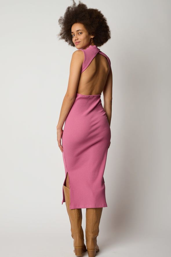 The Open Back Bodycon - Rose