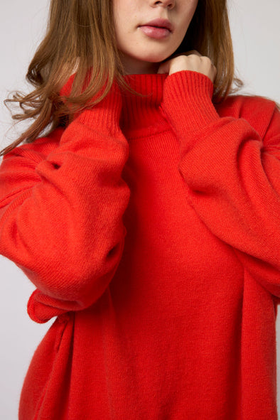 The Sweater Set Top - Poppy Red