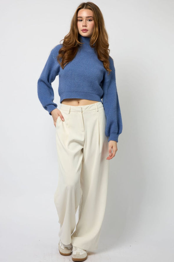 The Odette Pleated Pant - White