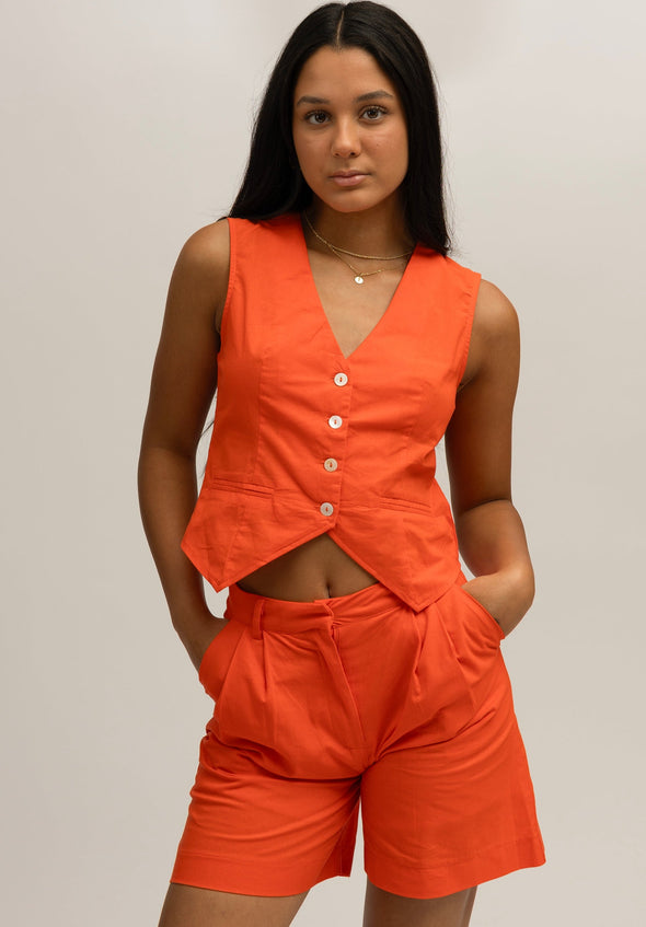 The Effortless Set Short - Orange