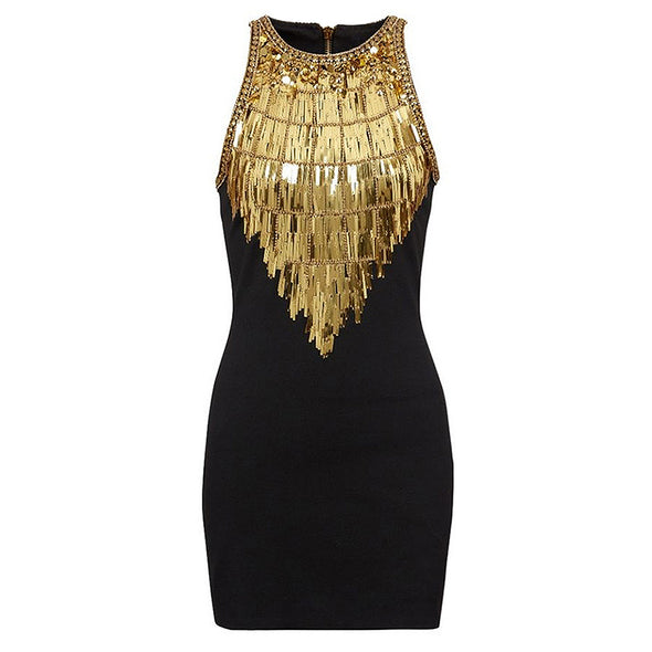 Gold Beaded Dress