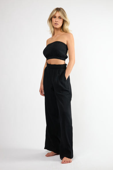 The Crinkle Pant - Black