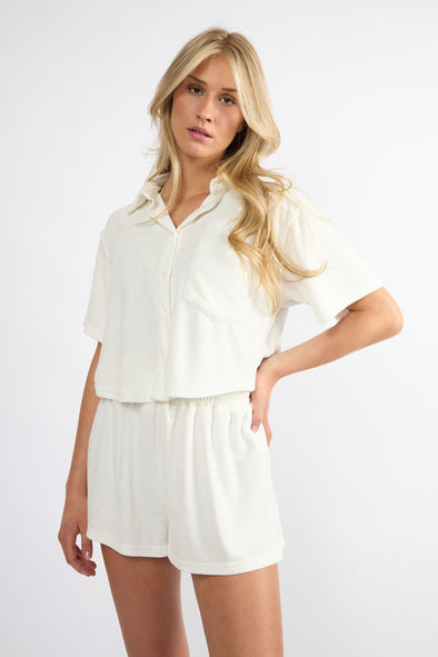 The Terry Set Top - White