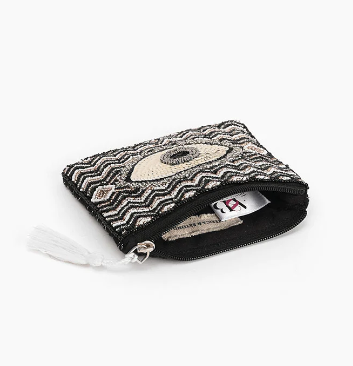 Evil Eye Embellished Coin Purse - Midnight