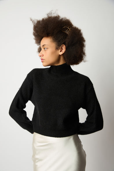 Le Crop Knit - Noir