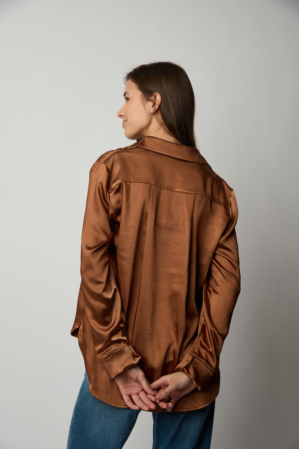 The Fearless Silk Blouse - Chestnut