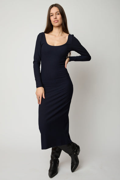 The Flirty Fusion Bodycon - Navy