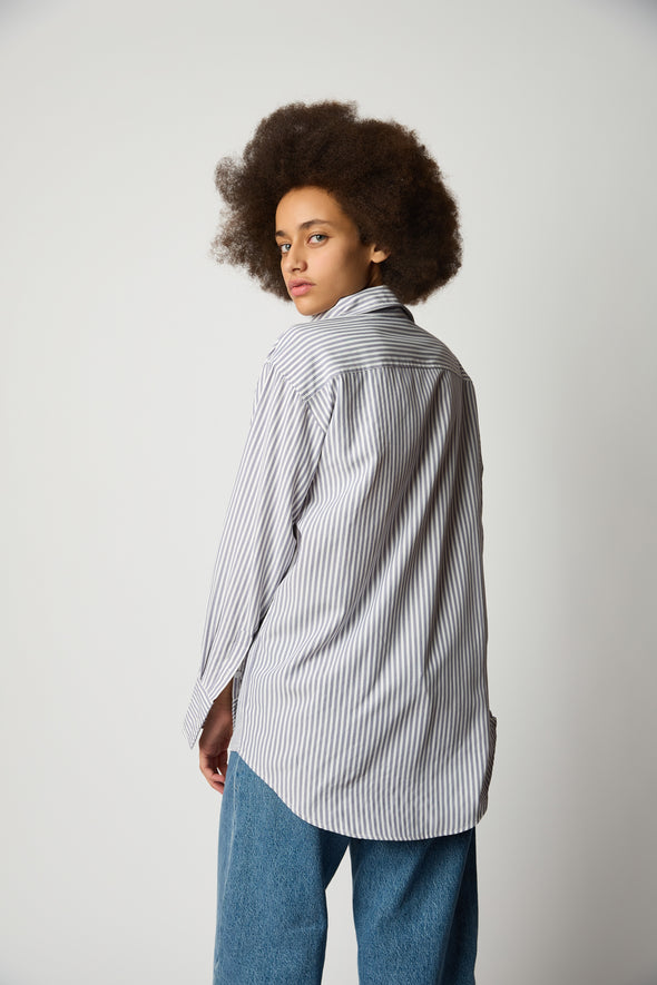 Le Stripe Button Up - Neutral