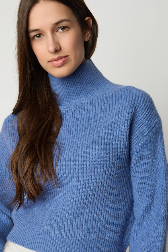 Le Crop Knit - Soft Blue