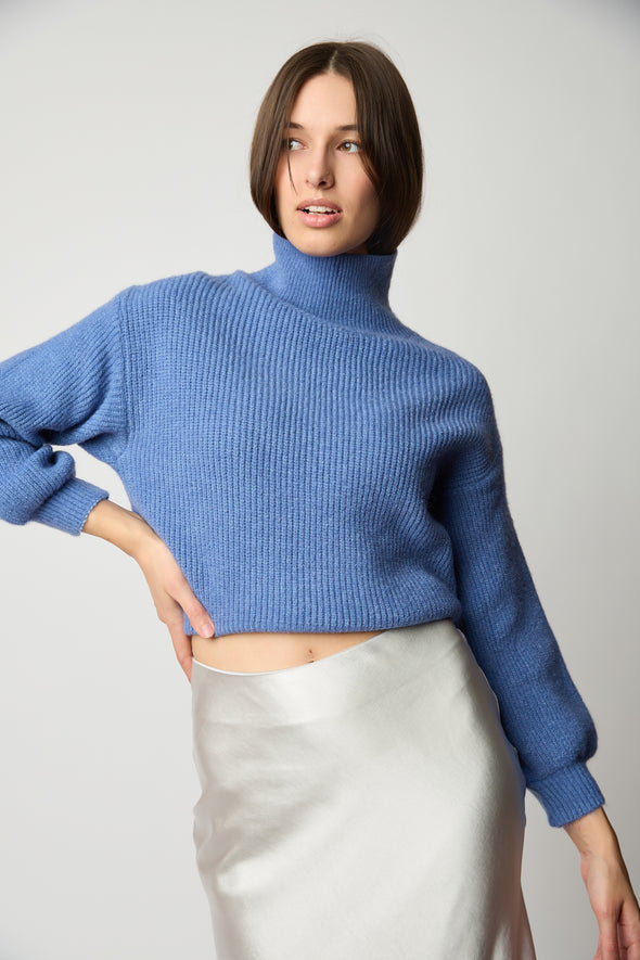 Le Crop Knit - Soft Blue