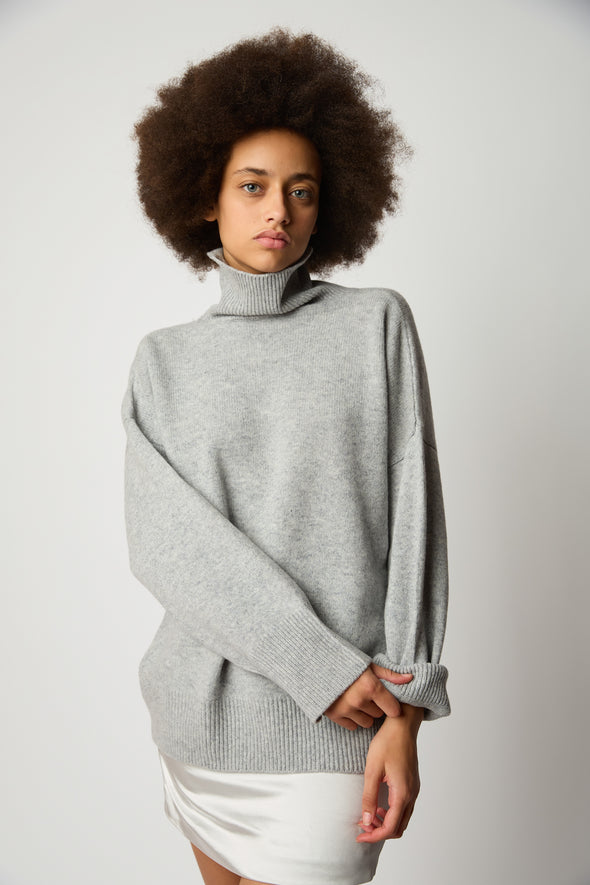 Bliss Turtleneck - Cool Grey