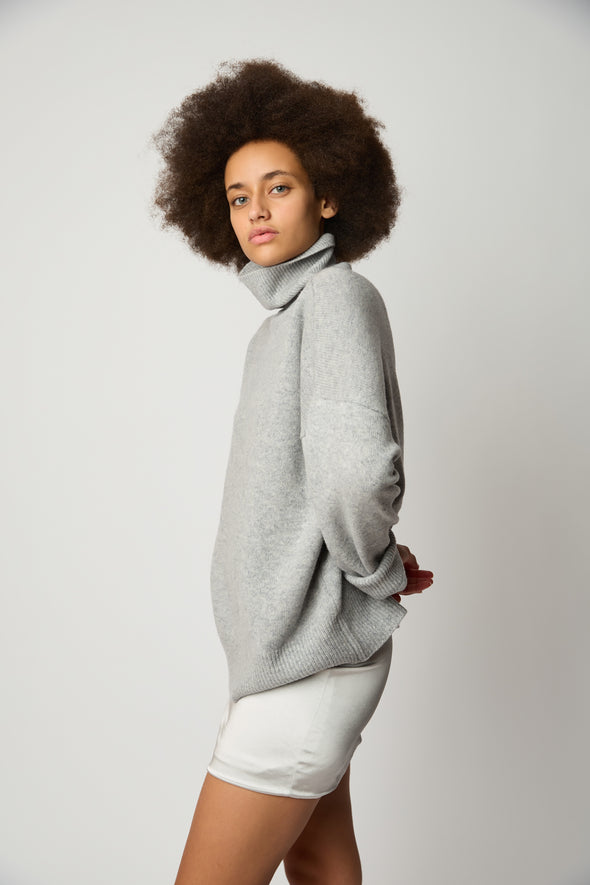 Bliss Turtleneck - Cool Grey