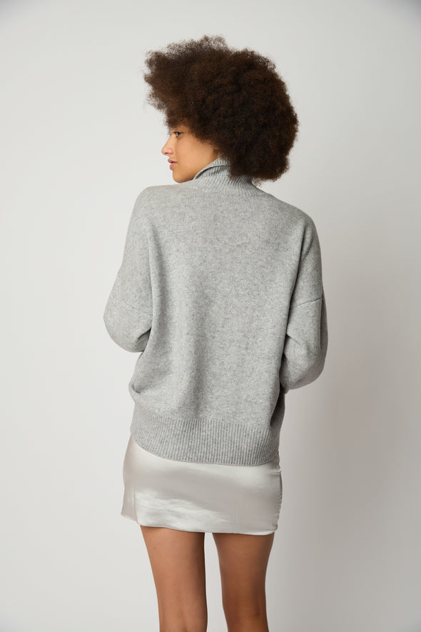 Bliss Turtleneck - Cool Grey