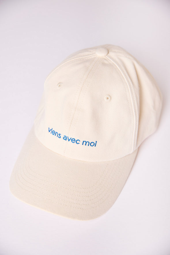 Everyday Hat - Cream & Royale Blue