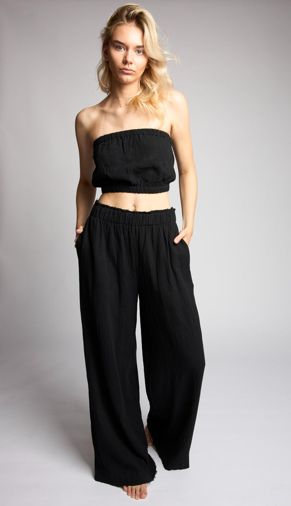 The Crinkle Pant - Black