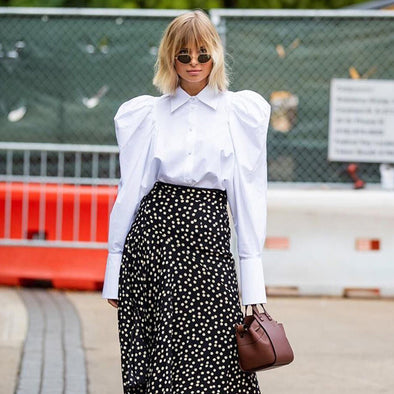 Puff Sleeve Blouse in White