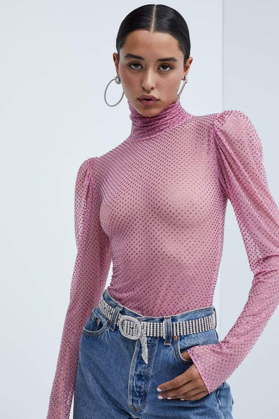 Kiara Turtleneck Top - Pink
