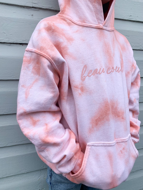 The Mini Peach Tie Dye Hoodie