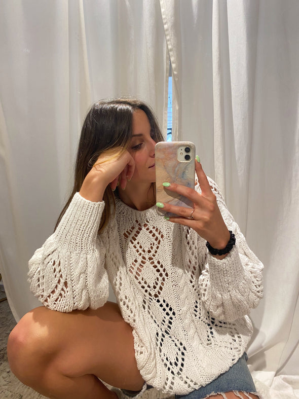 Diamond Sweater White