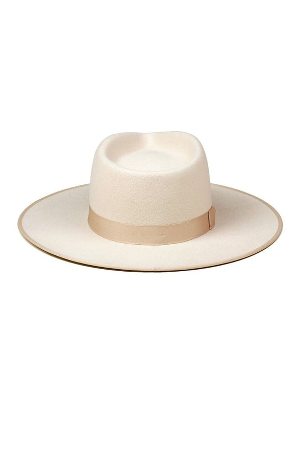 The Ivory Rancher by Lack of Color is designed to make a statement. The 100% Australian wool fedora is a stunning ivory colour with a tonal gold ribbon.