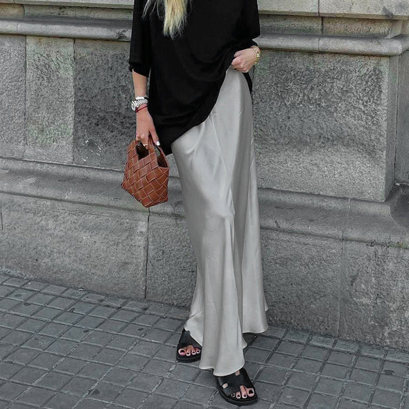 Fishtail Gray Minimalist Skirt