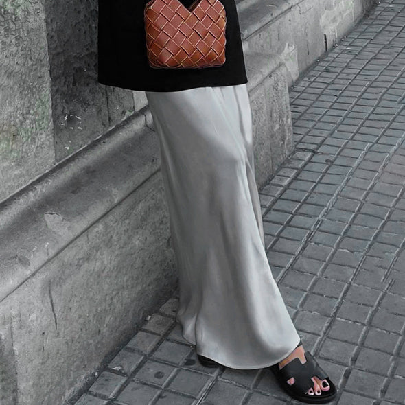 Fishtail Gray Minimalist Skirt