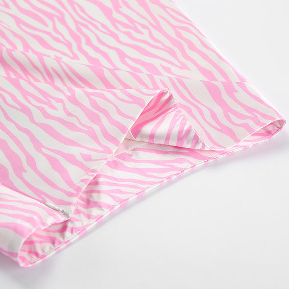Pink Zebra Maxi Skirt