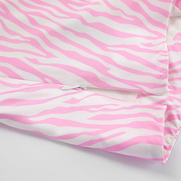 Pink Zebra Maxi Skirt