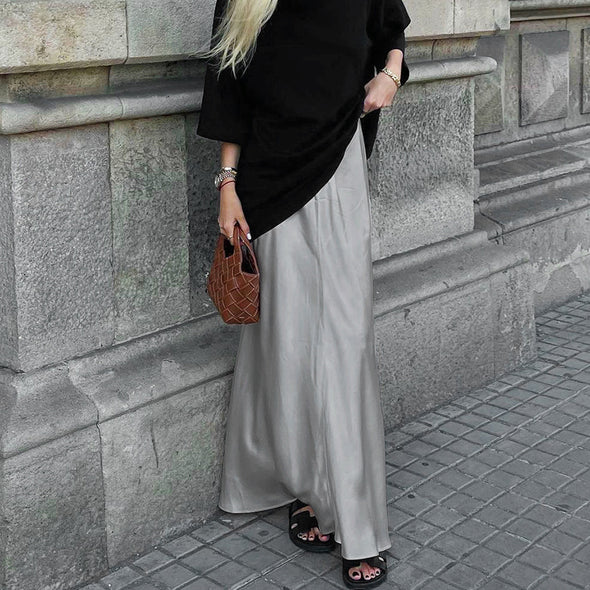 Fishtail Gray Minimalist Skirt