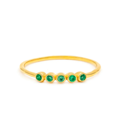 Ellipsis Ring - Emerald