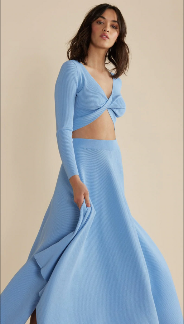 Laur Knit Skirt - Blue