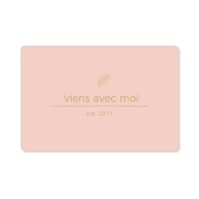 Purchase a gift card for Viens Avec Moi, a Canadian boho clothing boutique store.