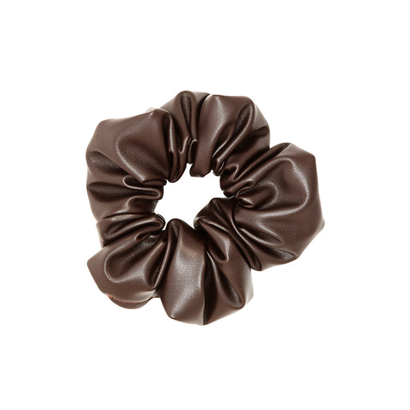 Vegan Leather Scrunchie - Clove